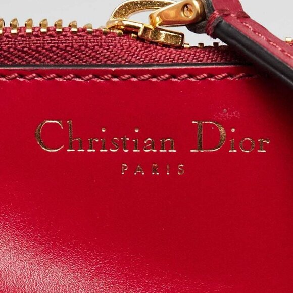 Christian Dior Red Leather Diorcabas Tote Bag - Picture 9 of 12